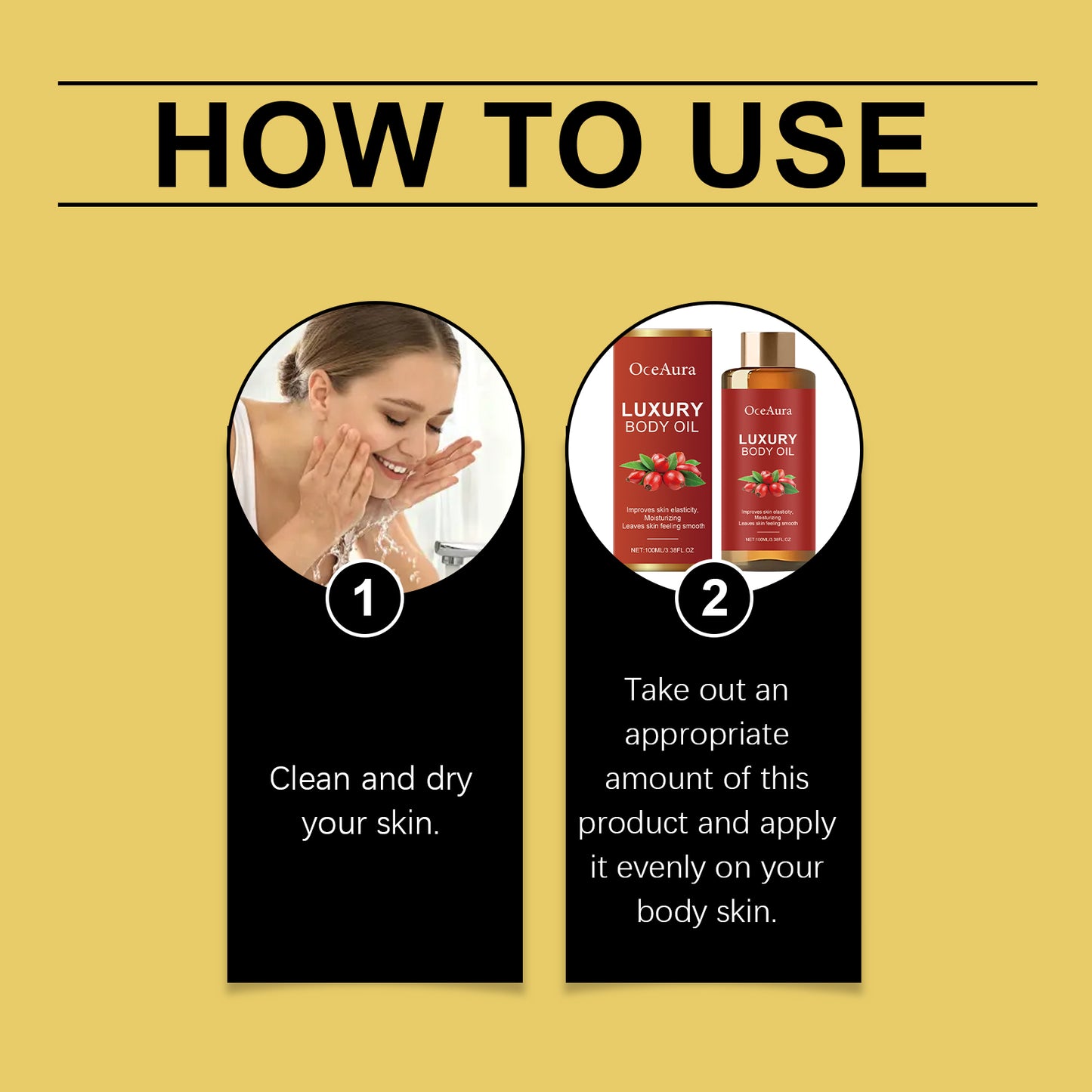 OceAura Moisturizing Body Care Oil, Moisturizes And Improves Skin Elasticity Essential Oils For Daily Body Care