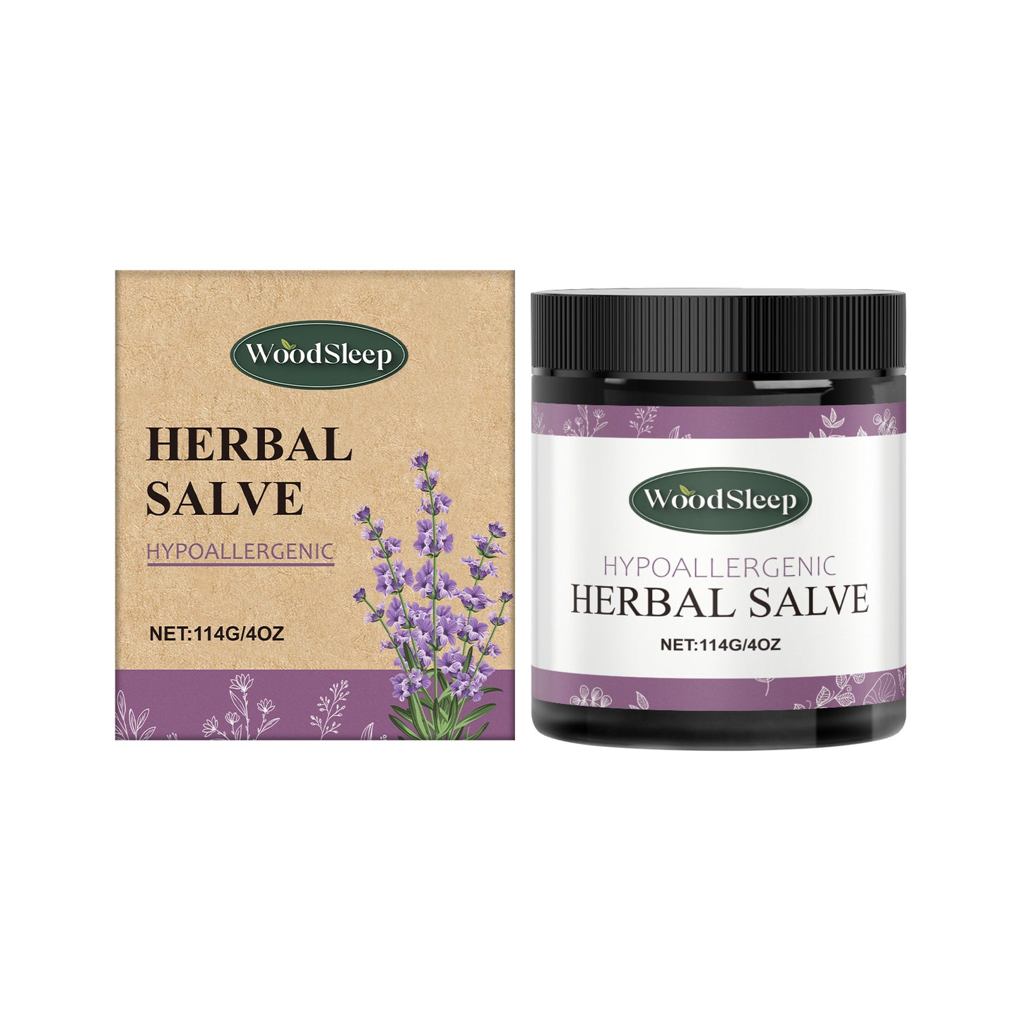 WoodSleep Herbal Soothing Balm Herbal Formula Topical Balm Massage Easy Absorption Moisturizing Soothing Moisturizing Balm