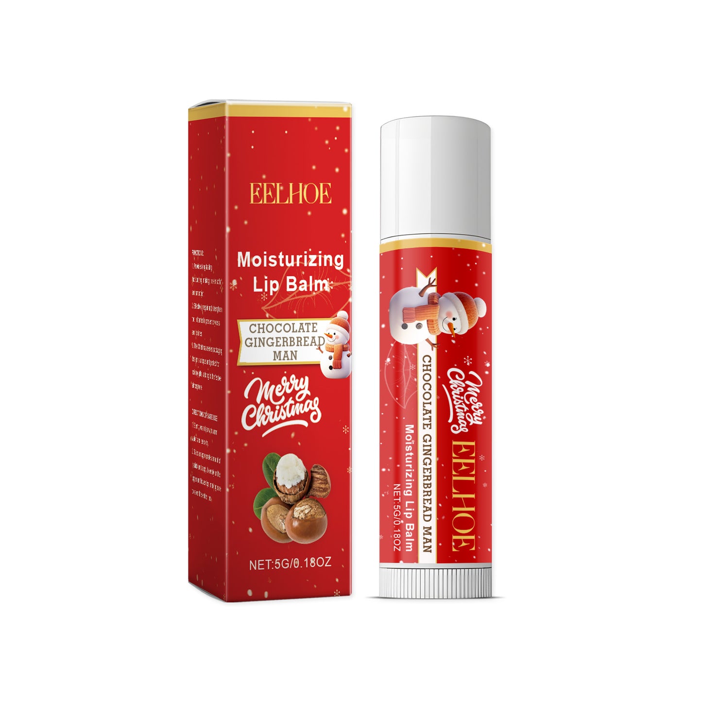 Christmas Lip Balm, Gentle Moisturizing, Nourishing And Caring Lip And Skin Care Lip Balm