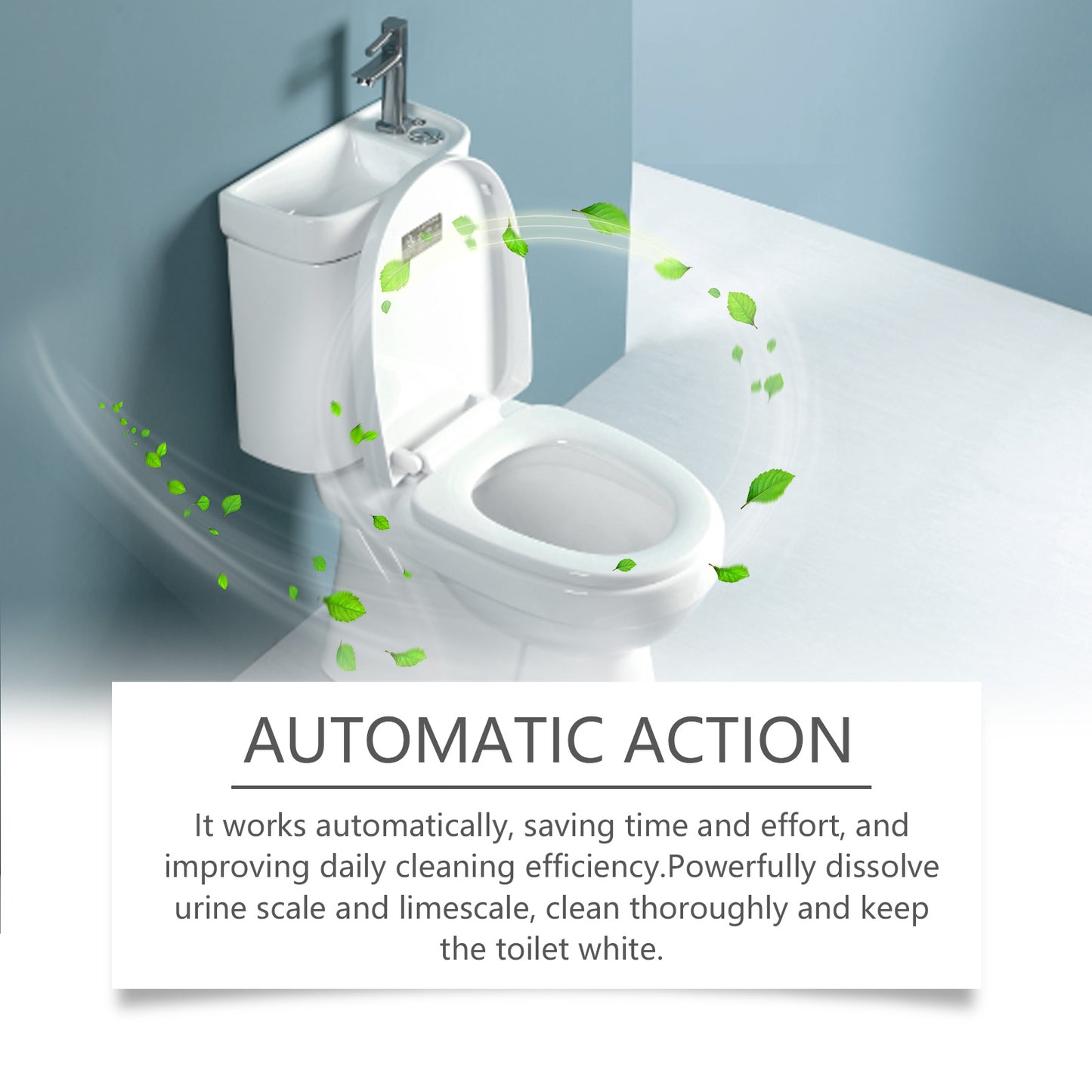Toilet Cleaning Sheet, Toilet Smell, Stain And Scale Cleaning Bubble Cleaning Sheet