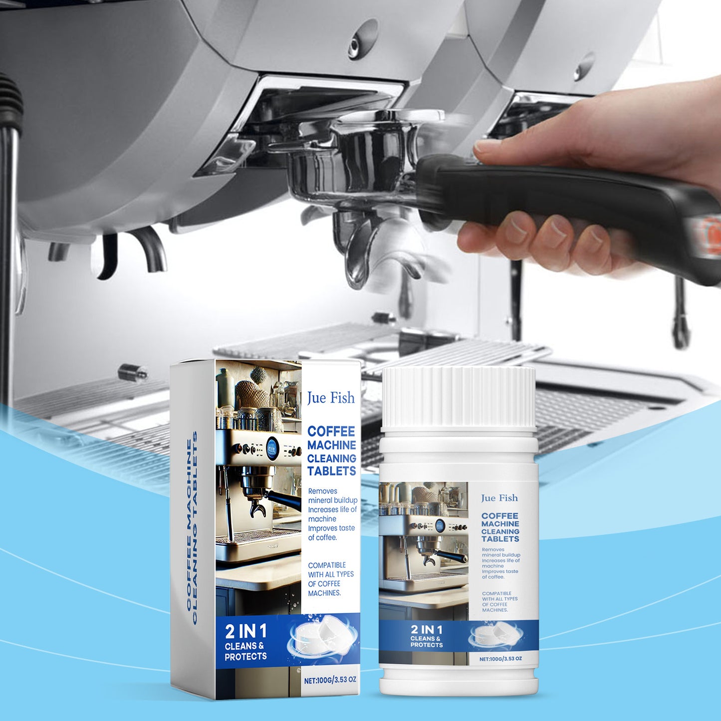 Coffee Machine Cleaning Sheet, Clean Coffee Machine Filter To Remove Dirt Stains Maintenance Refurbished Cleaning Sheet