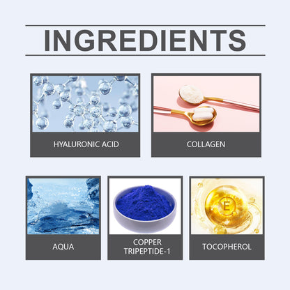 OUHOE Copper Peptide Repair Serum Hydrates, Hydrates, Firming And Firming Facial Skin With Blue Copper Peptide Serum